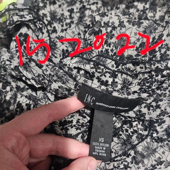 Vintage y2k grey whimsigoth fairy ruffle babydoll chiffon top - Picture 4 of 4